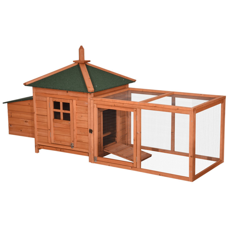Tucker Murphy™ Pet Riendeau Wooden Chicken Coop with Chicken Run